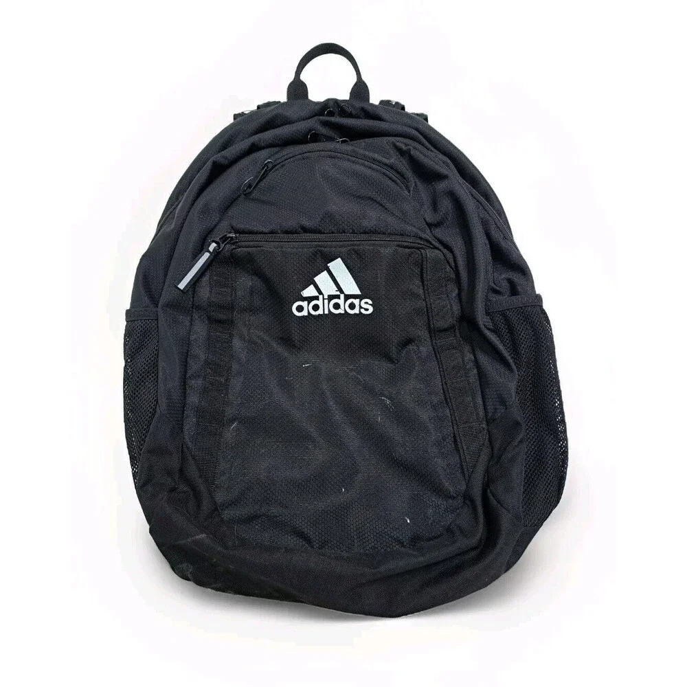 Adidas Backpack Black Load Spring Bookbag Multiple Pockets Laptop Y2K